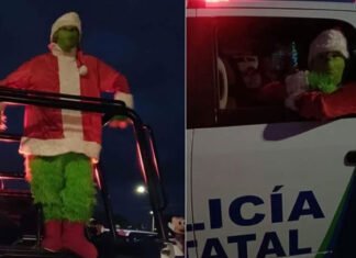 Arrestan al Grinch por intentar robarse la navidad